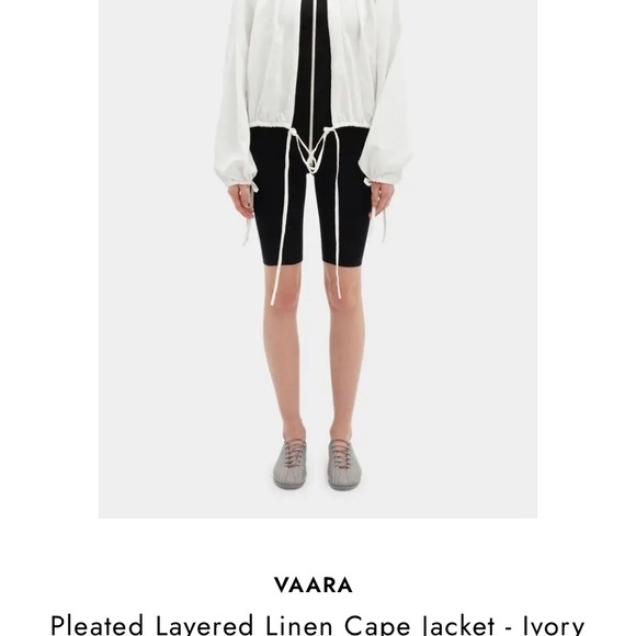 NWT VAARA  XS/S layered cape jacket. Black inside white out layer  $1680 - Picture 3 of 3